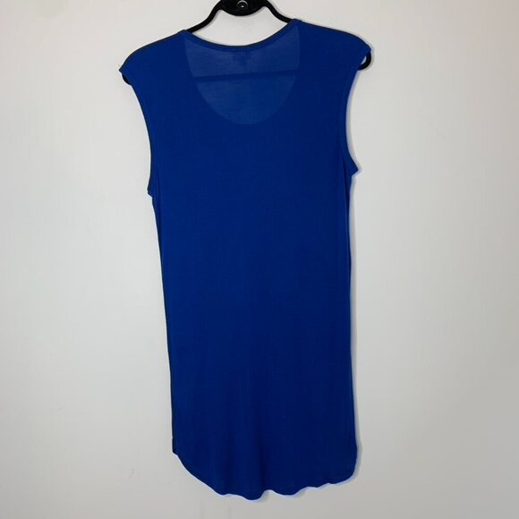 Aritzia Wilfred Free Shirt Dress Muscle Tee Sleeveless Cobalt Blue Size XXS - Picture 13 of 13